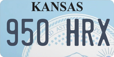 KS license plate 950HRX