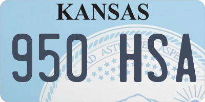KS license plate 950HSA