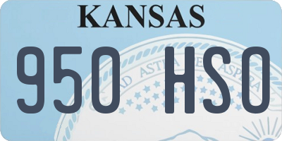 KS license plate 950HSO