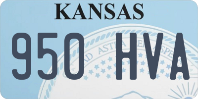 KS license plate 950HVA