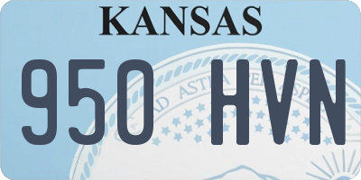 KS license plate 950HVN