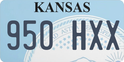 KS license plate 950HXX