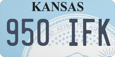 KS license plate 950IFK