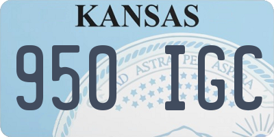 KS license plate 950IGC