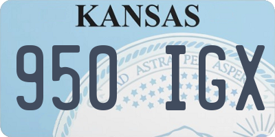KS license plate 950IGX