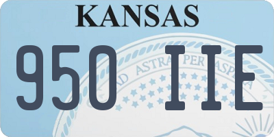 KS license plate 950IIE