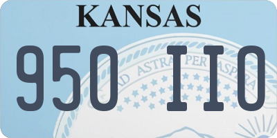 KS license plate 950IIO