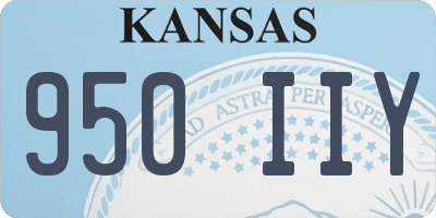 KS license plate 950IIY