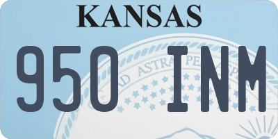 KS license plate 950INM