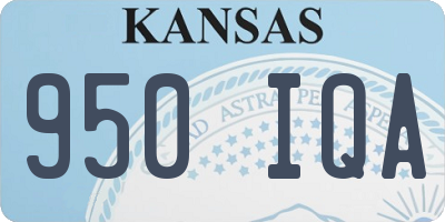 KS license plate 950IQA