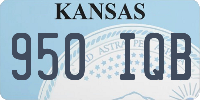 KS license plate 950IQB