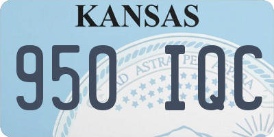 KS license plate 950IQC