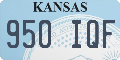 KS license plate 950IQF