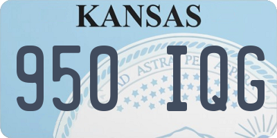 KS license plate 950IQG