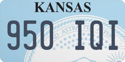 KS license plate 950IQI