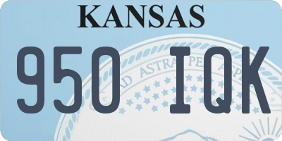 KS license plate 950IQK