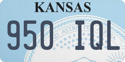 KS license plate 950IQL