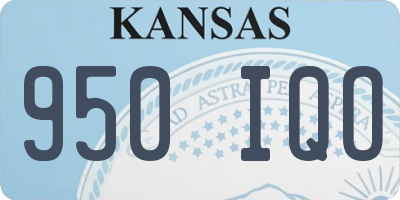 KS license plate 950IQO