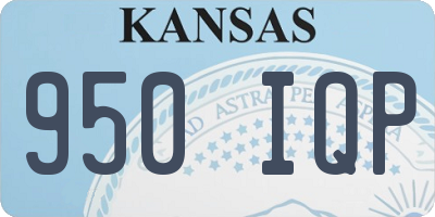 KS license plate 950IQP