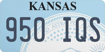 KS license plate 950IQS