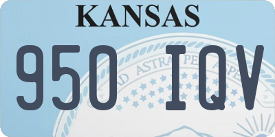 KS license plate 950IQV