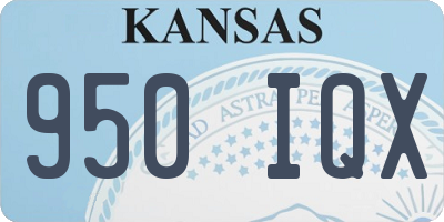 KS license plate 950IQX