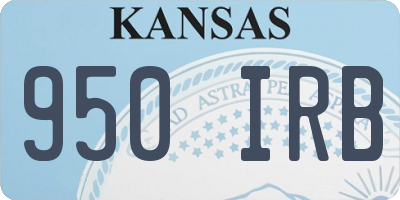 KS license plate 950IRB
