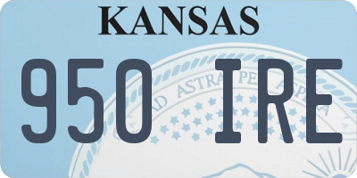 KS license plate 950IRE