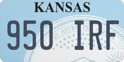 KS license plate 950IRF