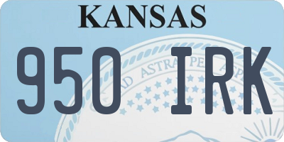 KS license plate 950IRK