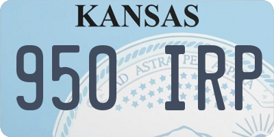 KS license plate 950IRP