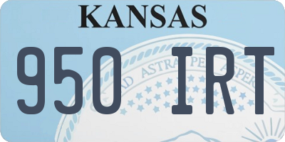 KS license plate 950IRT