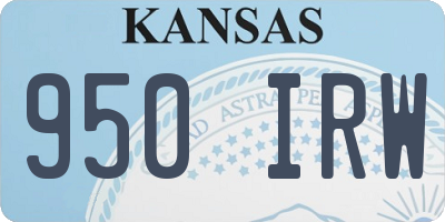 KS license plate 950IRW