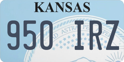 KS license plate 950IRZ