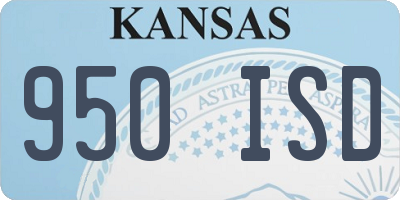 KS license plate 950ISD