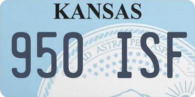 KS license plate 950ISF