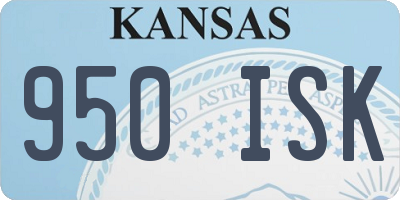 KS license plate 950ISK