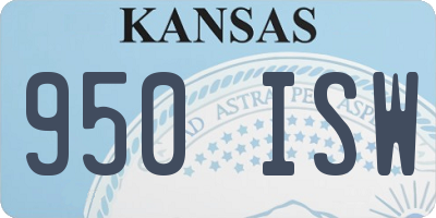 KS license plate 950ISW