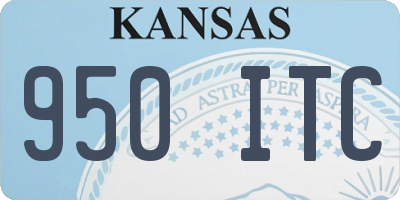 KS license plate 950ITC