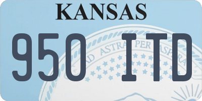 KS license plate 950ITD