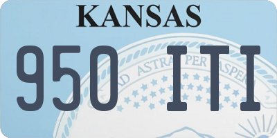KS license plate 950ITI
