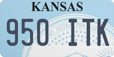 KS license plate 950ITK