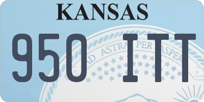 KS license plate 950ITT