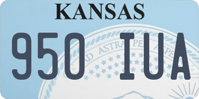 KS license plate 950IUA