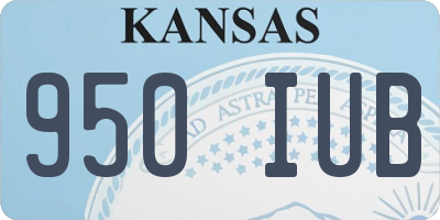 KS license plate 950IUB