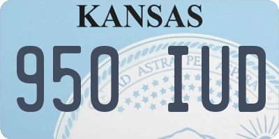 KS license plate 950IUD