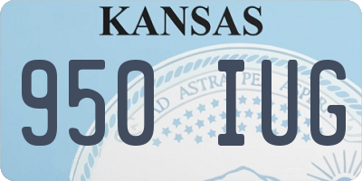 KS license plate 950IUG