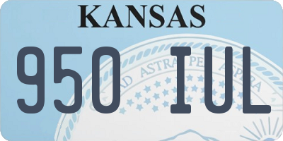 KS license plate 950IUL