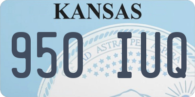 KS license plate 950IUQ