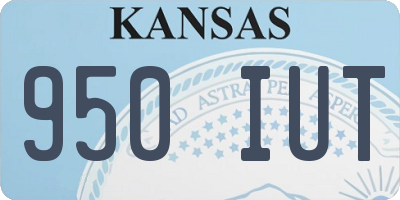 KS license plate 950IUT